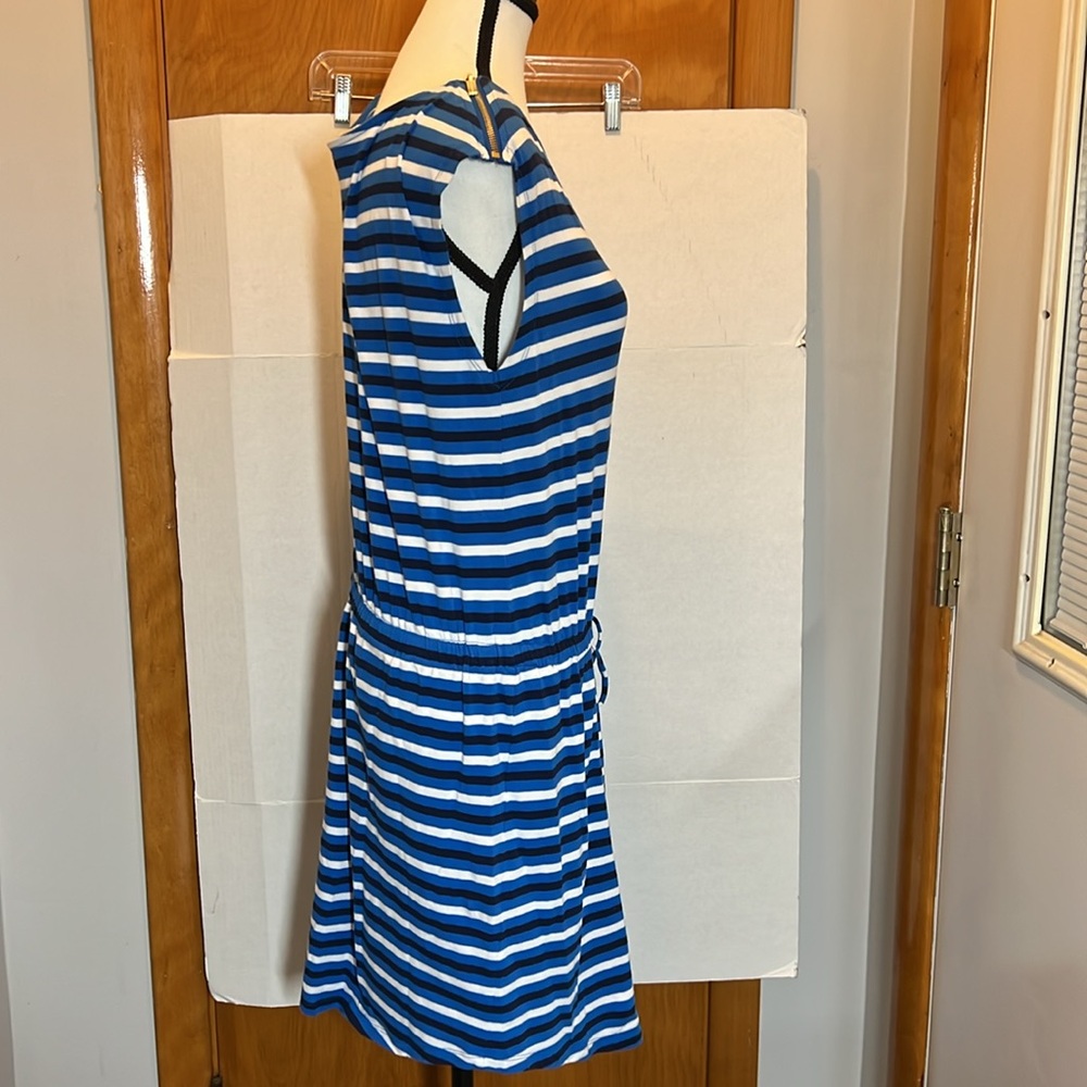 Michael Kors Blue and White Striped Mini Dress - Picture 4 of 14